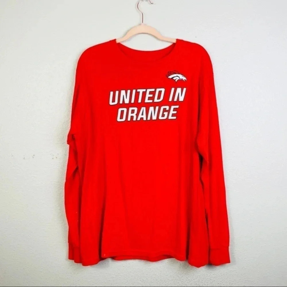 NFL Team Apparel‎ Denver Broncos United In Orange Long Sleeve Top XL